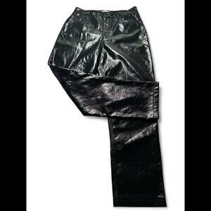 Abercrombie & Fitch Women's Shiny The 90s Straight Pants Black Size 32/14 Pants